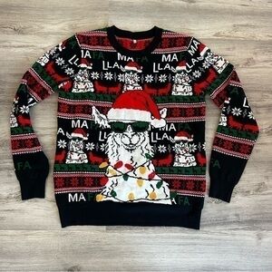 Lama light up christmas sweater medium Christmas ugly sweater